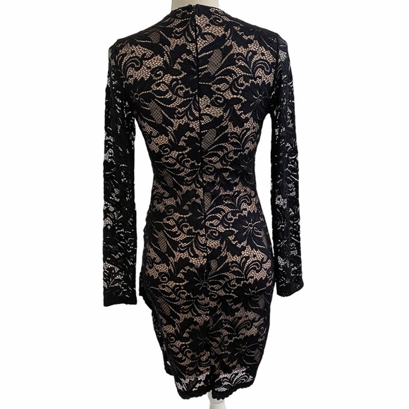 BLACK FLORAL LACE DRESS - Picture 5 of 7